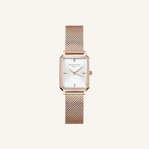 Rosefield Octagon XS Mesh in Rose Gold